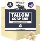 Sabonete em barra Natrulo Beef Tallow, totalmente natural, sem perfume, 100g