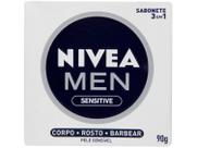 Sabonete em Barra Nivea Men Sensitive 3 em 1 90g Sabonete em Barra Nivea Men Sensitive 3 em 1 90g