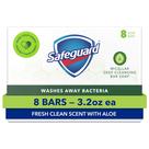 Sabonete em Barra Safeguard Fresh Clean Scent com Aloe Vera - 8 Unidades de 3,2 onças
