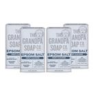 Sabonete em barra The Grandpa Soap Company Epsom Salt Deep Cleansing 120g, pacote com 4 Sabonete em barra The Grandpa Soap Company Epsom Salt Deep Cleansing 120g, pacote com 4