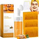 Sabonete facial de açafrão HABOHUSE 100ml e conjunto de sabonete com pincel
