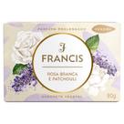 SABONETE FRANCIS TRADICIONAL ROSA BRACA E PATCHOULI 90g BRANCO