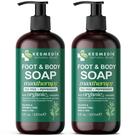 Sabonete KESMEDIK com óleo de melaleuca para pés e corpo para limpeza profunda, pacote com 2 unidades