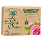 Sabonete Le Petit Olivier Extra Rosa Suave 2 x 100mL