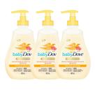 Sabonete Líquido Dove Baby Hidratação Glicerinada da Cabeça aos Pés 400ml Kit com três unidades