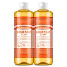 Sabonete líquido Dr. Bronner's Pure-Castile Magic Tea Tree, pacote com 2 unidades