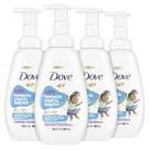 Sabonete líquido espumante Dove Kids Cotton Candy 400 ml, pacote com 4
