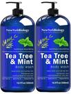 Sabonete líquido New York Biology Tea Tree Mint 500 ml (pacote com 2)