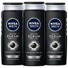 Sabonete Líquido Nivea Men Deep Active Clean Charcoal - 500ml (Pacote com 3)