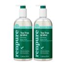 Sabonete líquido RENPURE Tea Tree & Mint 720mL, pacote com 2