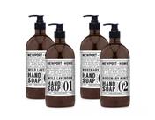 Sabonete para mãos Home & Body Company Newport Wild Lavender and Rosemary Mint 636 ml (conjunto de 4)