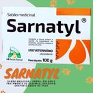 Sabonete Sarnatyl 100g para Sarna Pulgas Coceiras e Caspa em Cães Gatos Equinos e Bovinos