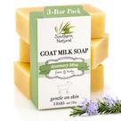 Sabonete Southern Natural Goat Milk, pacote com 3 unidades, alecrim e hortelã