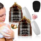 Sabonete Zawina Morocco Black Sabonete com Argan e Rose + Kessa Glove