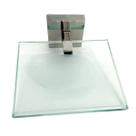 Saboneteira aco inox com vidro porta sabonete