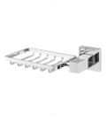 Saboneteira Banheiro Porta Sabonete De Parede Inox Quadrado Cor Saboneteira Cromada