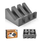 Saboneteira Coipdfty, ventosa de silicone autodrenante, cinza