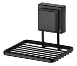 Saboneteira de Parede c/Ventosa 12 cm Preto Fosco