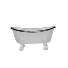 Saboneteira Foreside Home & Garden Black Rim White Enamel