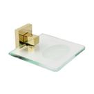 Saboneteira Inox Square SQ12120 Ducon Metais Amarelo/Gold