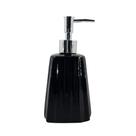 Saboneteira Liquida Modelagem De Cerâmica Lavabo Preto Luxo