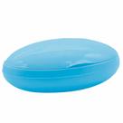 Saboneteira Oval Azul Bebe Mamãe Portátil Leve Com Tampa Para Uso Diário E Banho