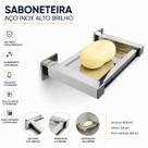Saboneteira Para Banheiro Aço Inox Polido Alto Brilho