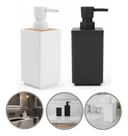 Saboneteira Sabonete 300ml Branco Preto Luxo Pump Plástico