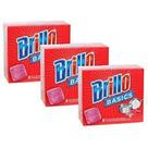 Saboneteiras Brillo Basics Lã de aço 8 quilates. Caixas, pacote de 3