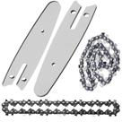 Sabre Com Corrente 14 Dentes Kit 2 Uni Mini Motosserra Reposiçao 4 Polegadas Resistente Portatil