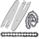 Sabre Com Corrente 14 Dentes Kit 2 Uni Mini Motosserra Reposiçao 4 Polegadas Resistente Portatil Multifunçao Corta Madeira Bmabu Serra Serrinha Jardim