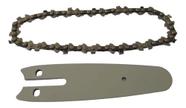 Sabre + Corrente P/ Mini Motoserra 11cm 4 Mini Moto Serra