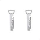 Saca Rolha Abridor Lata De Vinho Inox Reforçado Kit 2