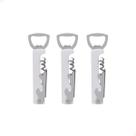 Saca Rolha Abridor Lata De Vinho Inox Reforçado Kit 3