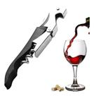 Saca Rolhas Abridor Garrafa Vinho Reforçado Inox 2 Estágios
