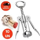 Saca Rolhas Borboleta Abridor Manual Garrafa Vinho Bebida Reforçado Inox Cozinha Bar Jantar