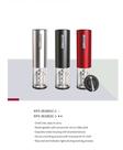Saca rolhas e Abridor elétrico de vinhos recarregável via USB em metal preto ou vermelho.
