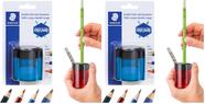 Sacapuntas STAEDTLER metálico de 2 orificios surtidos (paquete de 2)