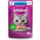 Sachê Whiskas para gatos adultos castrados sabor peixe ao molho 85g. Sachê Whiskas para gatos adultos castrados sabor peixe ao molho 85g.