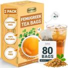 Sachês de Chá de Feno-grego LeafLea, Erva Sem Cafeína, 80 Unidades