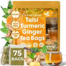 Sachês de chá FRESHDRINKUS Tulsi Cúrcuma e Gengibre 75 unidades
