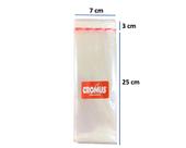 Saco Adesivado Cromus Transparente 7x25+3cm Com 100 Unidades