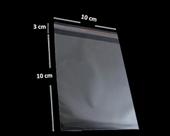 Saco Adesivado Plástico Transparente Vabene 10x10+3cm 1.000 Unidades