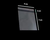 Saco Adesivado Plástico Transparente Vabene 6x7+3cm 1000 Unidades