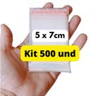 Saco Adesivado Saquinho Plástico Transparente 7x5 C/500un Bijus Objetos Pequenos Jóias Saco Bopp Saco Adesivado Saquinho Plástico Transparente 7x5 C/500un Bijus Objetos Pequenos Jóias Saco Bopp