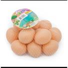 Saco com kit 12 Ovos Falsos Brincadeira Plástico Para Indez Galinha