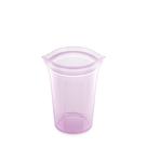 Saco de armazenamento de alimentos reutilizável com zíper, copo médio, lavanda