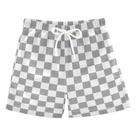 Saco de banho UMIRIKO Boys Grey White Buffalo Checkered 3T