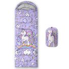 Saco de dormir Axolotl Unicorn para crianças - Impermeável - 0C a 25C