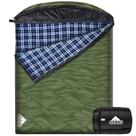 Saco de Dormir Doble AGEMORE de Franela de Algodón Impermeable para 2 Personas